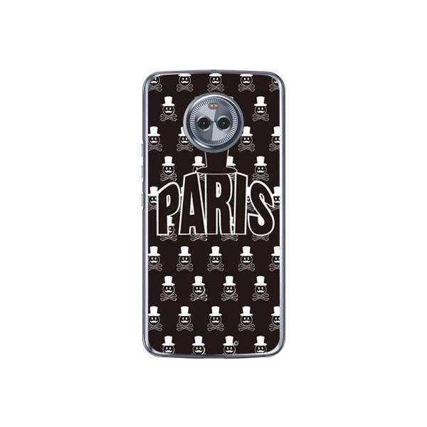 Moto X4 ケース XT1900 Code；C PARIS ブラック スマホケース (受注生産)