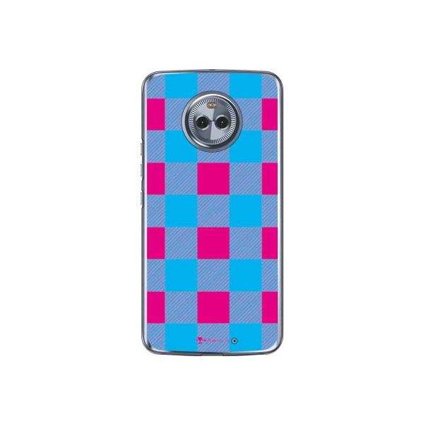 Moto X4 �P�[�X XT1900 Buffalo check �s���N×�u���[ �X�}�z�P�[�X (�󒍐��Y)