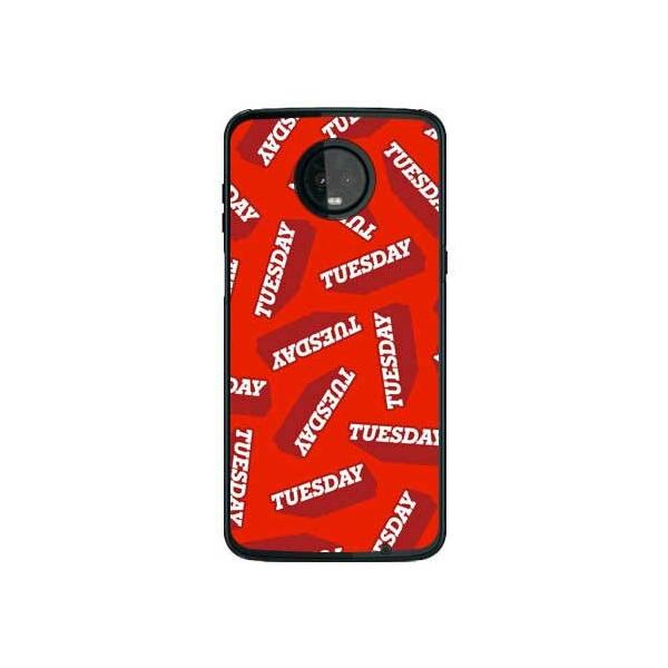 Moto Z3 Play �P�[�X XT1929 TUESDAY ���b�h �X�}�z�P�[�X (�󒍐��Y)