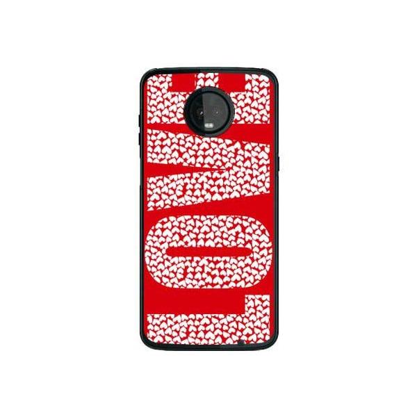 Moto Z3 Play �P�[�X XT1929 LOVE�i�z���C�g×���b�h�j �X�}�z�P�[�X (�󒍐��Y)