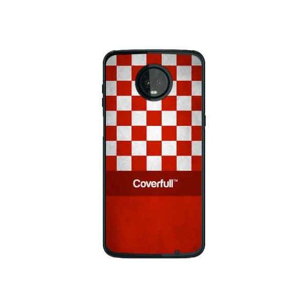 Moto Z3 Play �P�[�X XT1929 KICKS #7 �`�F�b�J�[ ���b�h×�z���C�g �X�}�z�P�[�X (�󒍐��Y)