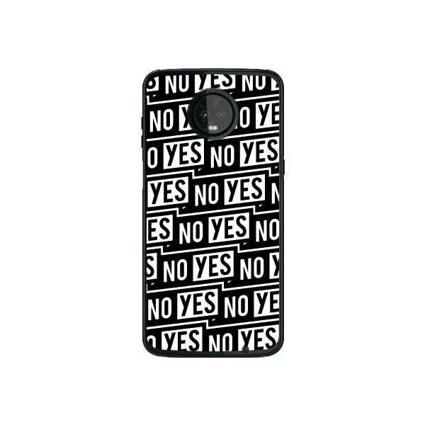 Moto Z3 Play �P�[�X XT1929 YESNO���x�� �z���C�g �X�}�z�P�[�X (�󒍐��Y)