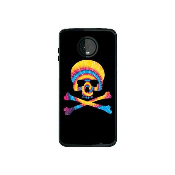 Moto Z3 Play �P�[�X XT1929 Psychedelic skull �u���[×�C�G���[ �X�}�z�P�[�X (�󒍐��Y)