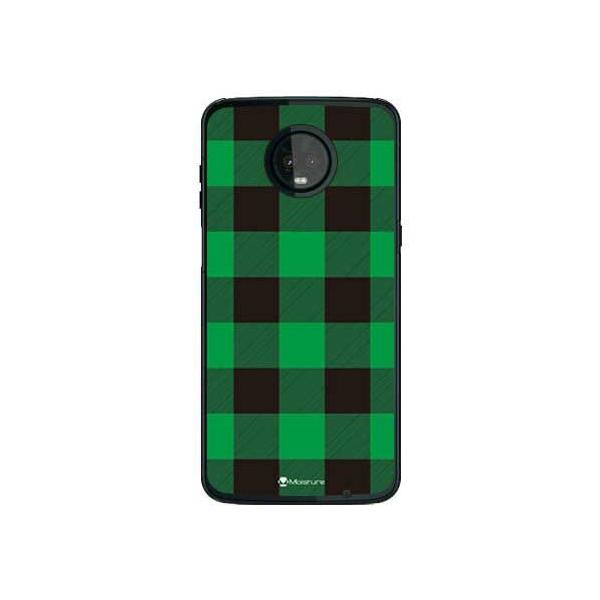 Moto Z3 Play �P�[�X XT1929 Buffalo check �O���[�� �X�}�z�P�[�X (�󒍐��Y)
