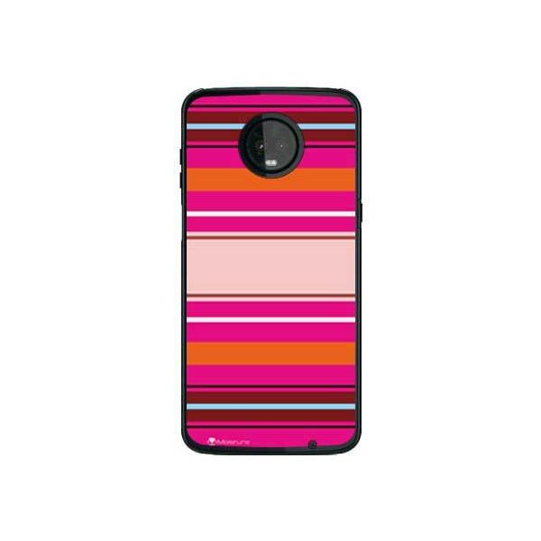 Moto Z3 Play �P�[�X XT1929 Moisture Stripe �s���N �X�}�z�P�[�X (�󒍐��Y)
