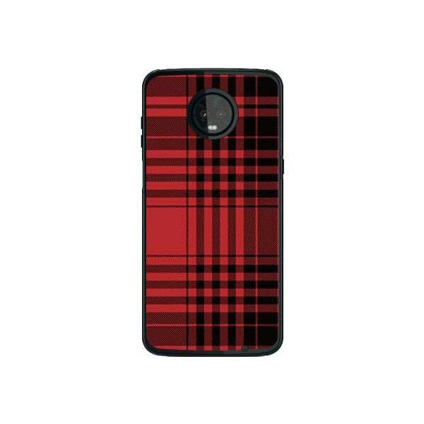 Moto Z3 Play �P�[�X XT1929 �`�F�b�N ���b�h×�u���b�N �X�}�z�P�[�X (�󒍐��Y)