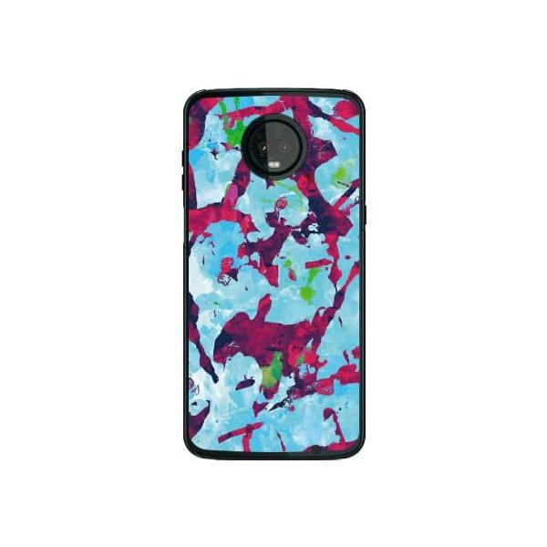 Moto Z3 Play �P�[�X XT1929 �A�u�X�g���N�g Camo �u���[ �s���N �X�}�z�P�[�X (�󒍐��Y)