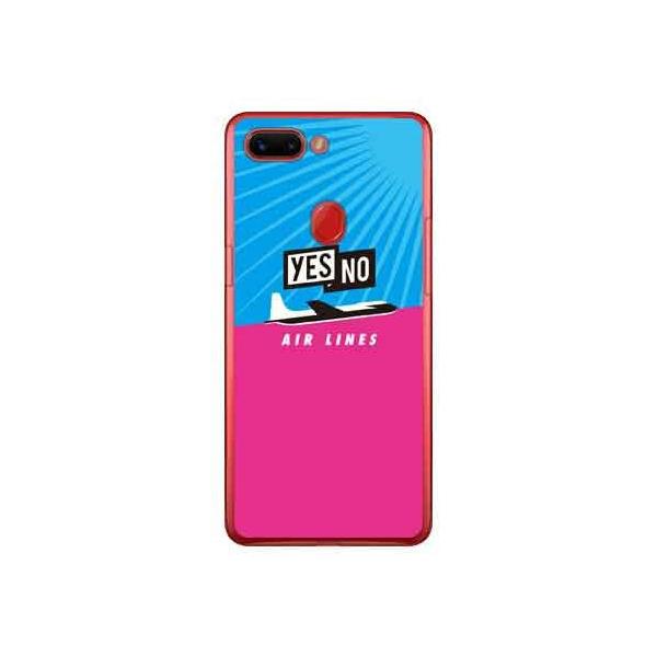OPPO R15 Pro �P�[�X YESNO AIR LINES �T�b�N�X�u���[×�s���N �X�}�z�P�[�X (�󒍐��Y)