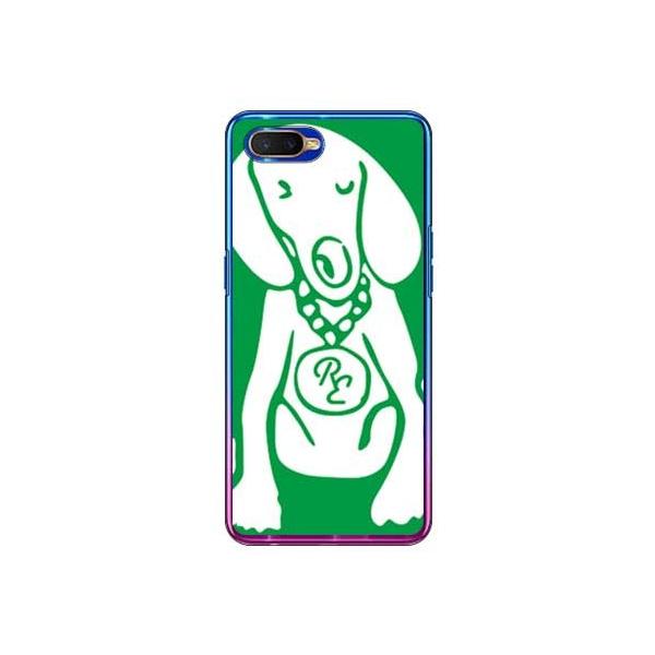 OPPO R17 Neo �P�[�X Dog �O���[��×�z���C�g �X�}�z�P�[�X (�󒍐��Y)