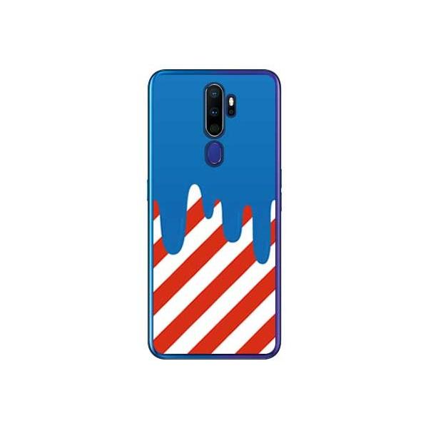 OPPO A5 2020 �P�[�X DRIP �u���[/���b�h �X�}�z�P�[�X (�󒍐��Y)