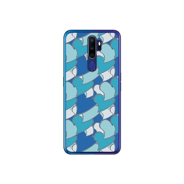 OPPO A5 2020 �P�[�X �n�[�g�t�� �u���[ �X�}�z�P�[�X (�󒍐��Y)