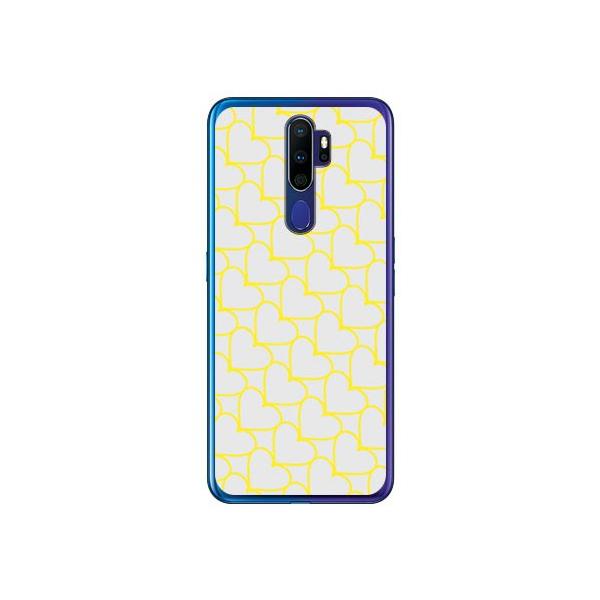 OPPO A5 2020 �P�[�X �n�[�g�X�g���C�v �O���[×�C�G���[ �X�}�z�P�[�X (�󒍐��Y)
