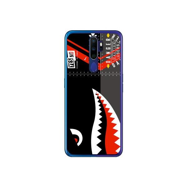 OPPO A5 2020 �P�[�X �V���[�N �u���b�N �X�}�z�P�[�X (�󒍐��Y)