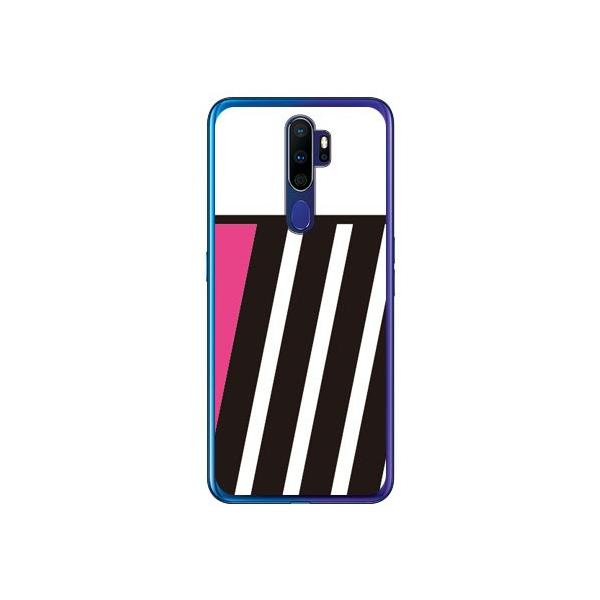 OPPO A5 2020 �P�[�X PINK �� BLACK �s���N �X�}�z�P�[�X (�󒍐��Y)