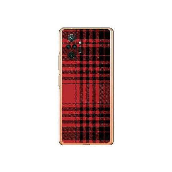 Redmi Note 10 Pro �P�[�X �`�F�b�N ���b�h×�u���b�N �X�}�z�P�[�X (�󒍐��Y)