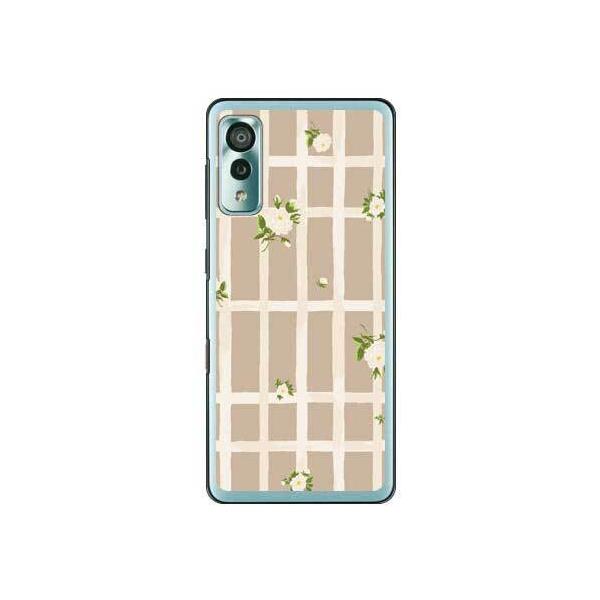 Android One S8 �P�[�X SINDEE Flower Grid �i�x�[�W���j �X�}�z�P�[�X (�󒍐��Y)