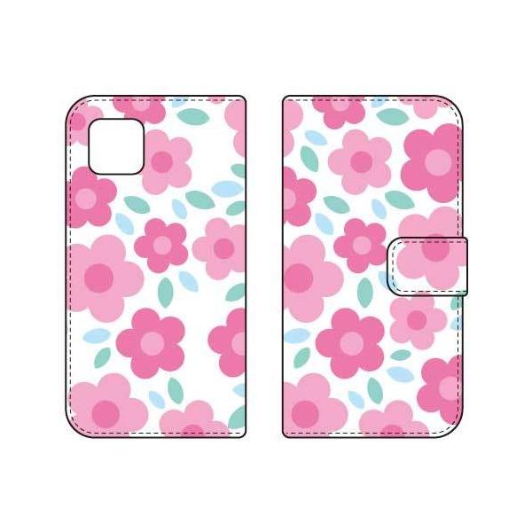 AQUOS sense4 basic A003SH �蒠 �t�����[�|�b�v �z���C�g×�s���N �X�}�z�P�[�X (�󒍐��Y)
