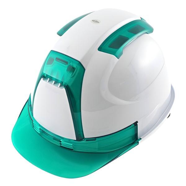 トーヨーセフティー ヘルメット No.390F-OTGG 白 グリーン ヴェンティ―Venti