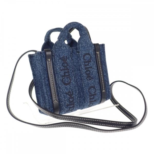 Chloe 【中古】クロエ woody ナノトート CHC23UP235K3545D 2WAYバッグ  