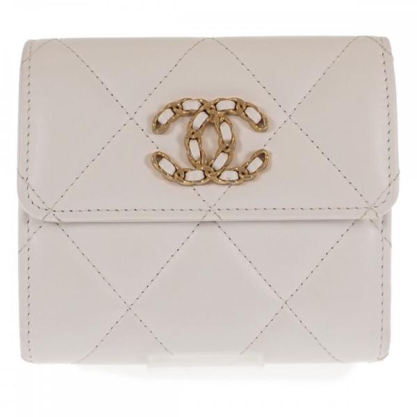 CHANEL 【中古】シャネル 19フラップウォレット AP2809 三つ折り財布  