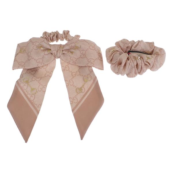 GUCCI 【中古】グッチ GGシルク シュシュ 2個セット GUCCI 【中古】グッチ GGシルク シュシュ 2個セット