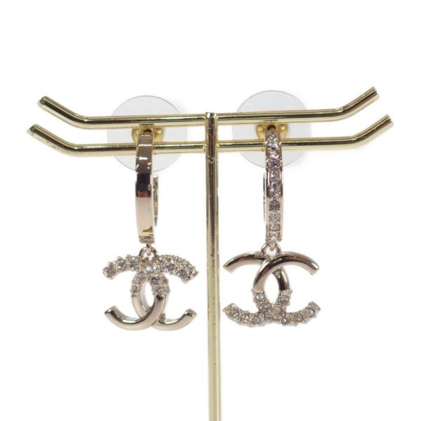 CHANEL シャネル GP ココマーク フープピアス AB9453 B09560 CHANEL シャネル GP ココマーク フープピアス AB9453 B09560