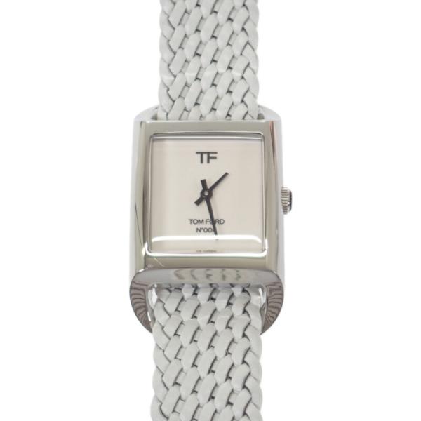 トムフォード TOM FORD N.004 TF0120256681 腕時計 ステンレススチール ホワイト カーキ クオーツ ホワイト文字盤 レディース メンズ【中古】【Aランク】 中古】トムフォード TOM FORD N.004 TF0120256681 腕時計 ステンレス