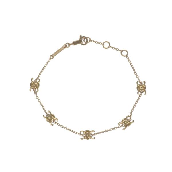 【USED美品】CELINE ミニトリオンフブレスレット ☆値交渉可能品 CELINE（セリーヌ） ミニ トリオンフ 460MT6BRA.35OR ブレスレット