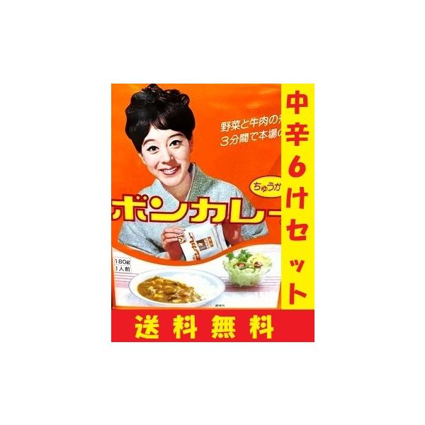 沖縄限定パッケージボンカレー中辛６ヶセット　沖縄料理、沖縄土産