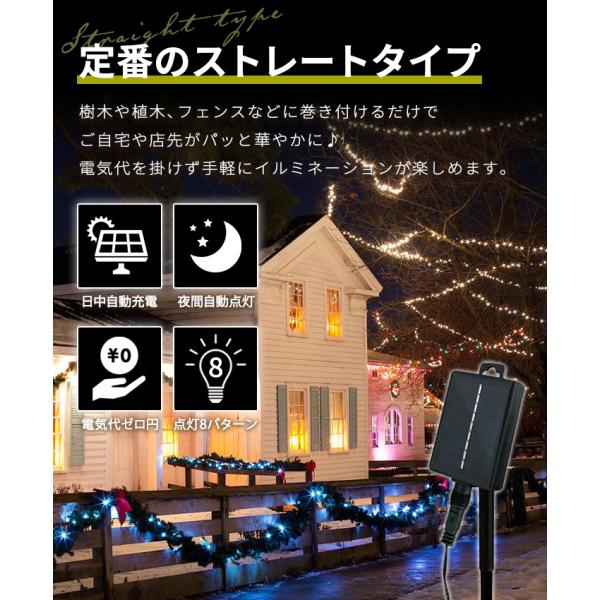 Ledソーラーイルミネーション 100球 点灯8パターン イルミネーションソーラー 屋外 ソーラー クリスマス 飾り 電飾 防犯 送料無料 Buyee Buyee Japanese Proxy Service Buy From Japan Bot Online