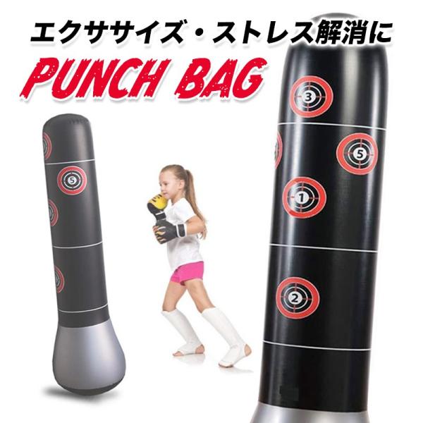 パンチバッグ サンドバッグ エアー エクササイズ ストレス 発散 解消