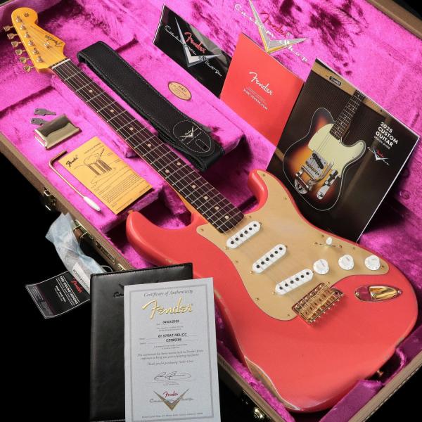 Custom Built 1961 Stratocaster Relic Faded Fiesta Red