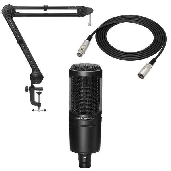 【美品・動作確認済】Audio-Technicaコンデンサーマイク（箱付属品有） audio-technica AT2020 コンデンサーマイク アームスタンド