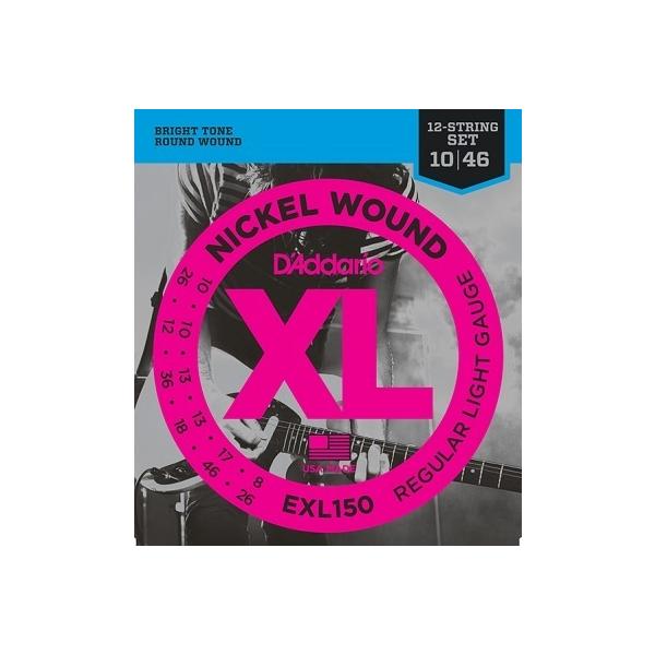 D'Addario / EXL150 XL NICKEL 12-String Electric Guitar Strings Super Light 12M^[p (aJX)