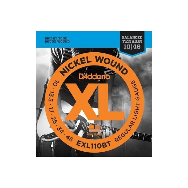 D'Addario / EXL110BT XL NICKEL Electric Guitar Strings Balanced Tension Regular Light 10-46 (aJX)