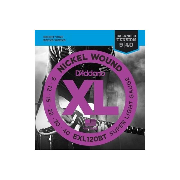 D'Addario / EXL120BT XL NICKEL Electric Guitar Strings Balanced Tension Super Light 09-40 (aJX)