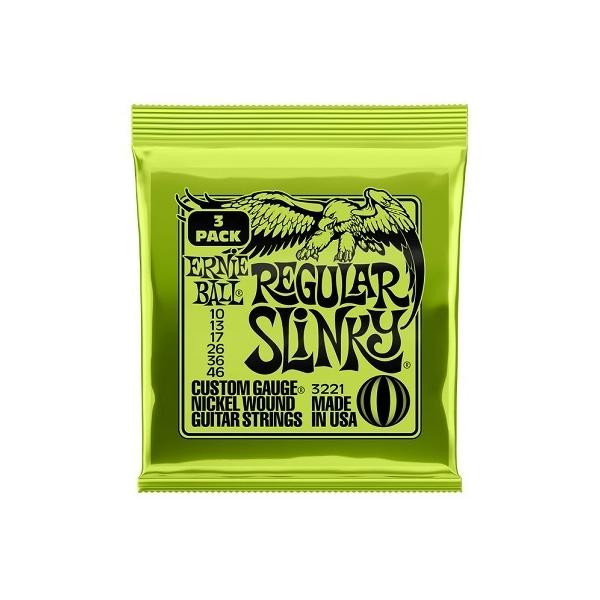 ERNIE BALL / 3221 YW 3SET Regular Slinky Nickel Wound Electric Guitar Strings 10-46 3�Z�b�g�p�b�N (�a�J�X)