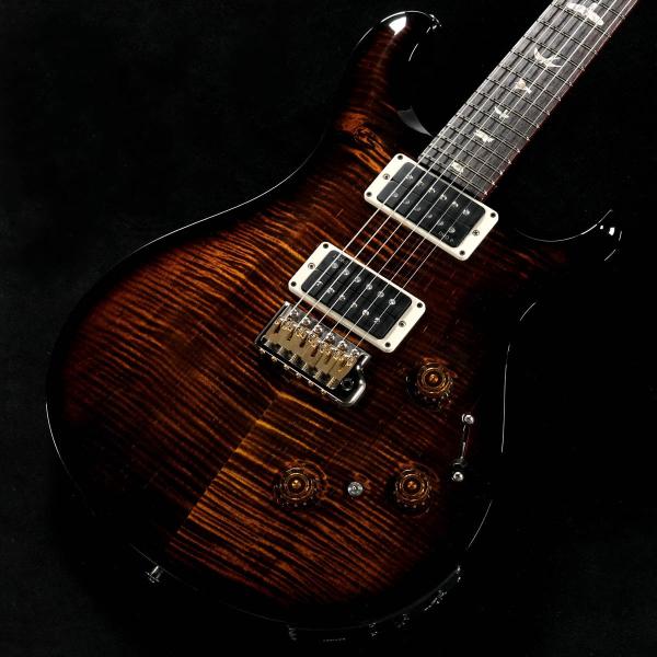 Электрогитара PRS Custom 24 Piezo, чёрно-золотой санбёрст