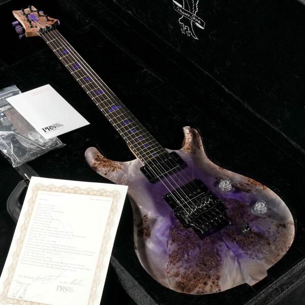 Ishibashi 85th Anniversary Private Stock #11045 Custom 24 Floyd Maple Burl Top Purple Reverse Glow