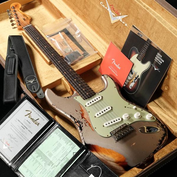 Custom Built 1961 Stratocaster Super Heavy Relic Shoreline Gold over 3-Color Sunburst