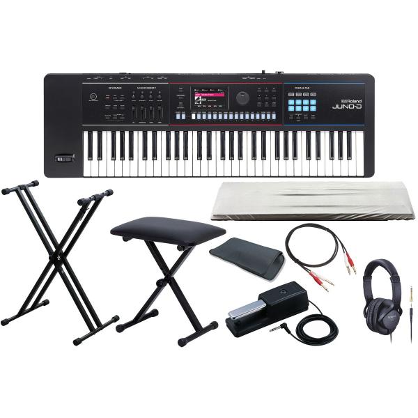 Roland / JUNO-D6 X型キーボードスタンド＆ベンチ＆ケーブル＆ダストカバーセット(渋谷店)