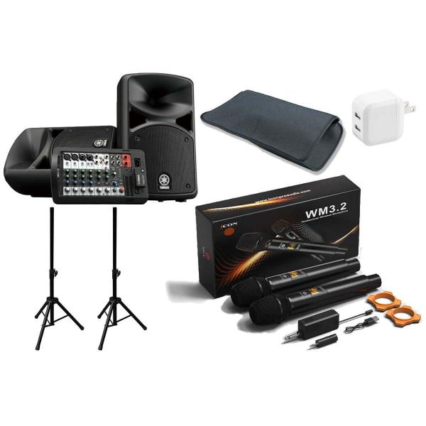 YAMAHA / STAGEPAS 400BT ワイヤレスマイク2本＆スピーカースタンド2本セット(渋谷店)