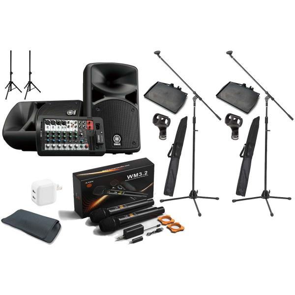 YAMAHA / STAGEPAS 400BT ワイヤレスマイク2本＆スピーカースタンド2本＆アクセサリーセット(渋谷店)