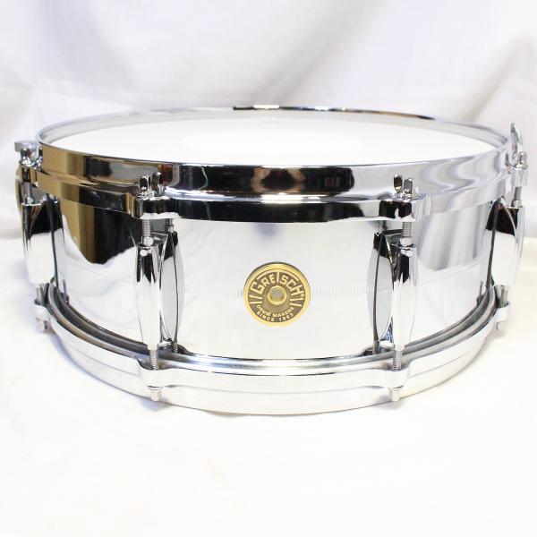 G-4160 USA Custom Chrome Over Brass Snare Drum 14x5