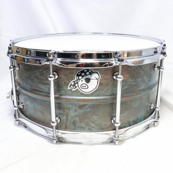 USA Custom Patina Brass Snare Drum 14" x 6.5"