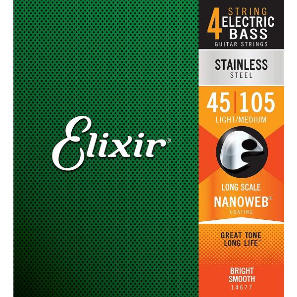 Elixir / NANOWEB Stainless #14677 Medium 45-105 Long Scale ベース弦(池袋店)
