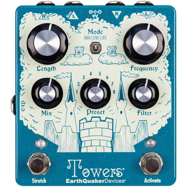 (新製品) EarthQuaker Devices / Towers タワーズ ステレイフィルターリバーブ タワーズ アースクエイカーデバイセス
