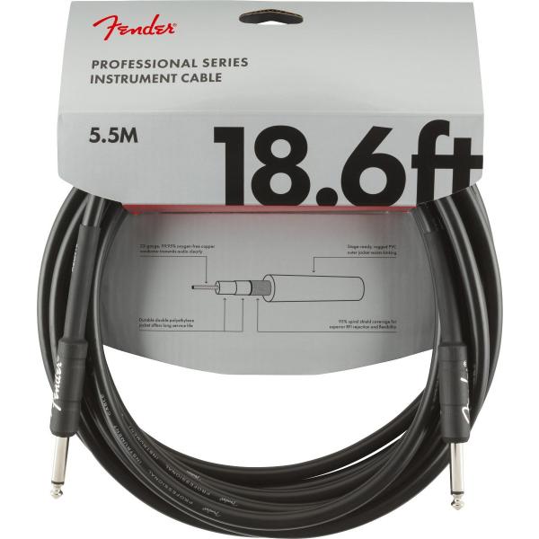 Fender / Professional Series Instrument Cable Straight/Straight 18.6' （約5.6m）Black
