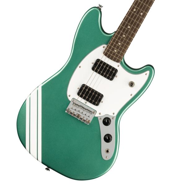 FSR Bullet Competition Mustang HH Laurel Fingerboard Sherwood Green with Olympic White Stripes