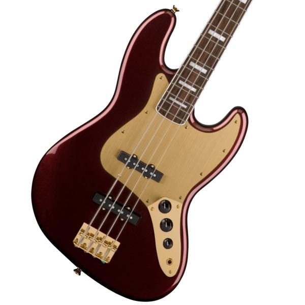 40th Anniversary Jazz Bass Gold Edition, Laurel Fingerboard, Ruby Red Metallic